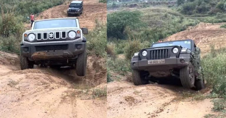 Maruti Suzuki Jimny Vs Mahindra Thar 4X4 SUVs Off-road Battle - Who ...