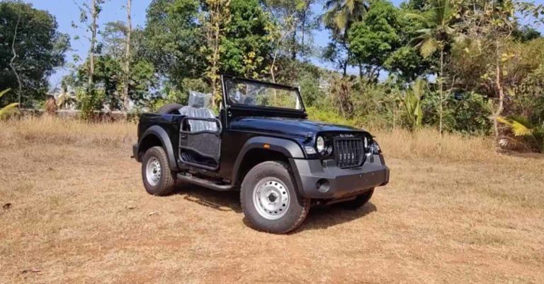 India's 1st Mahindra Thar with Willys Jeep-style open top and ...