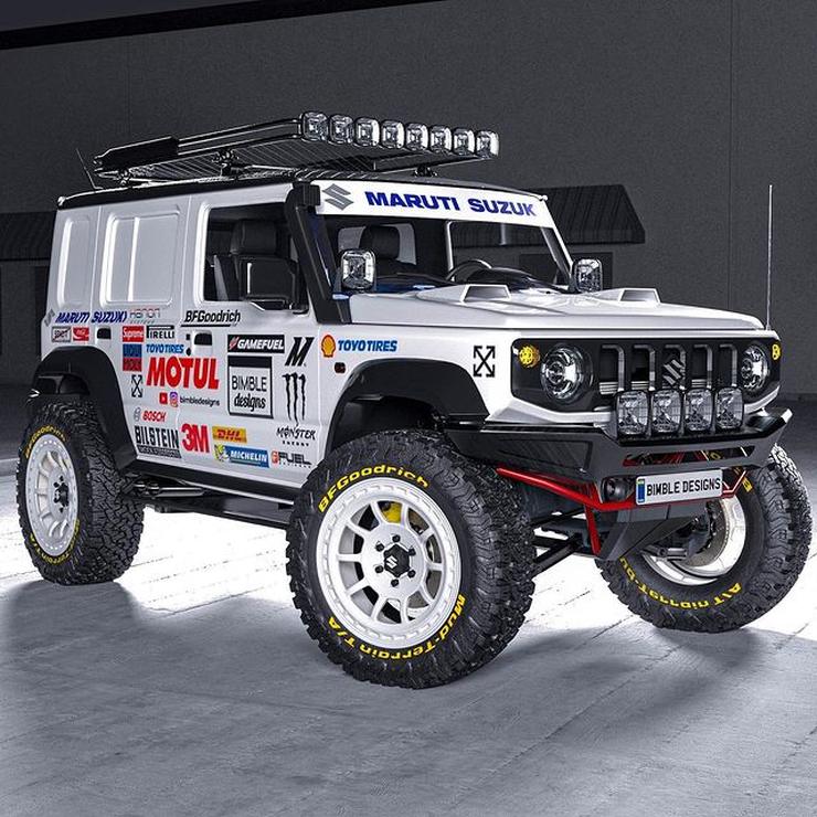 Maruti Suzuki Jimny reimagined as a rally car brings back memories of the rally-spec Gypsy