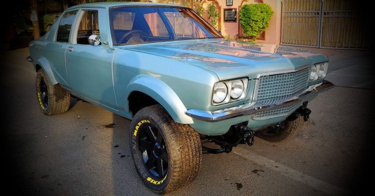 This modified Contessa sedan comes with a V6 engine and gets 4×4 [Video]