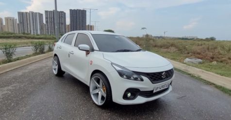 Maruti Suzuki Baleno base sigma variant modified with 20-inch alloy ...