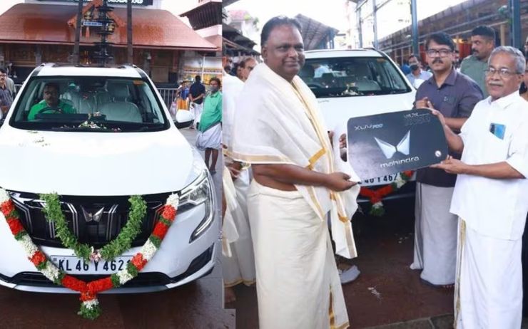 Mahindra gifts XUV700 SUV as offering to Guruvayur temple in Kerala