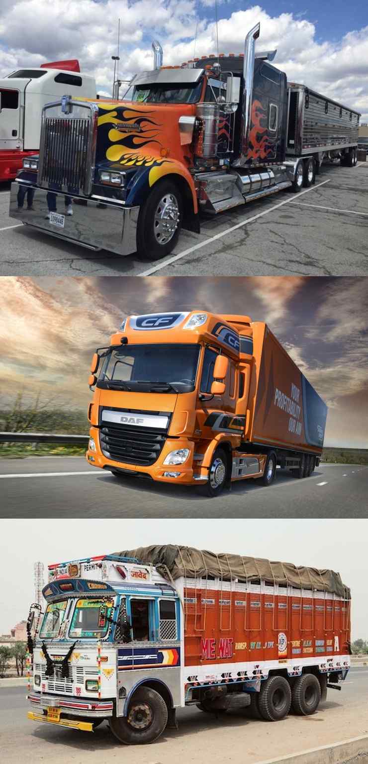 American semi truck vs European and Indian trucks: Why are they so different?