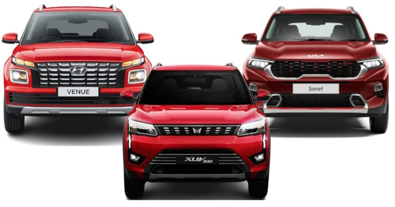 Mahindra XUV300 vs Hyundai Venue vs Kia Sonet: Comparing Top Variants ...