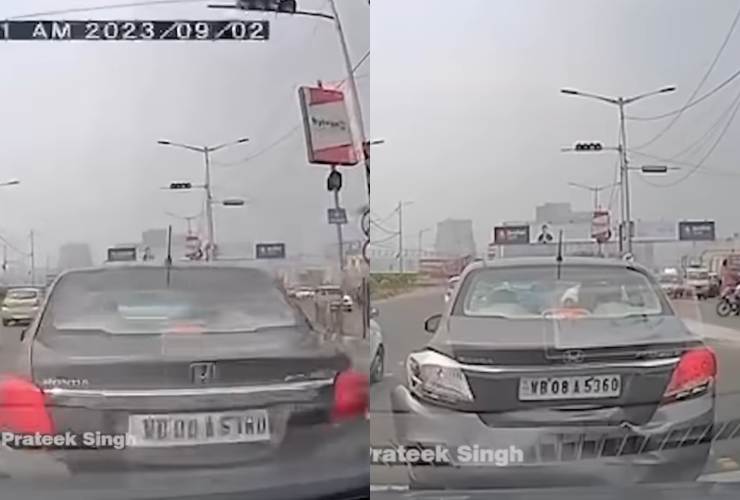 Four cars crash into each other while racing to cross traffic signal during yellow light [Video]