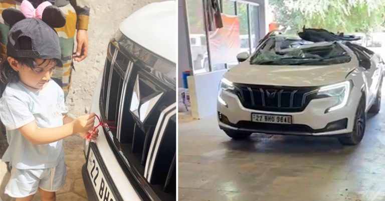 Daughter Ties Rakhi To Mahindra XUV700 7 Seat Luxury SUV After It Saves ...