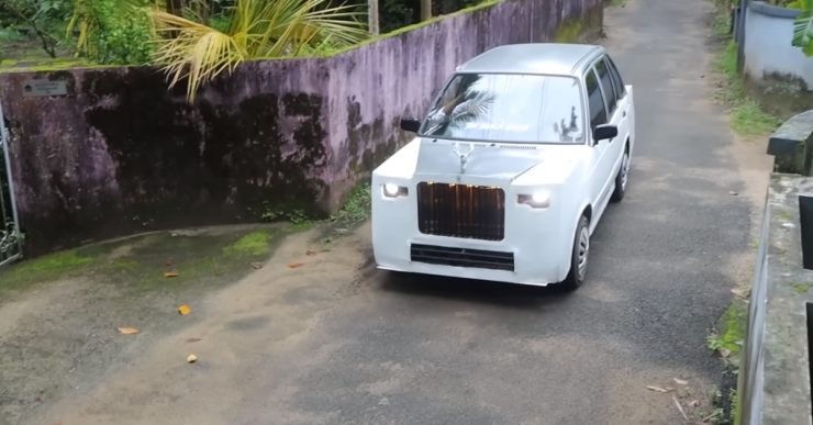 18-year old builds tiny Rolls Royce inspired car on Maruti 800 [Video]