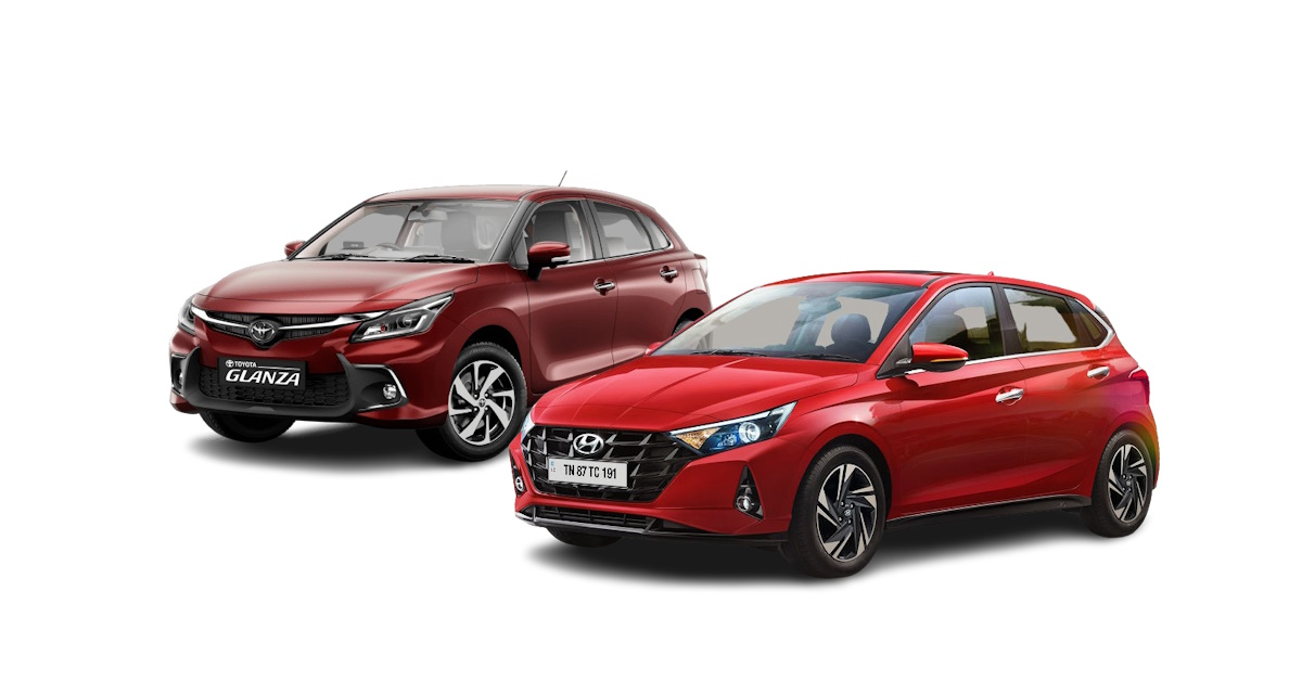 Toyota Glanza vs Hyundai i20 comparison