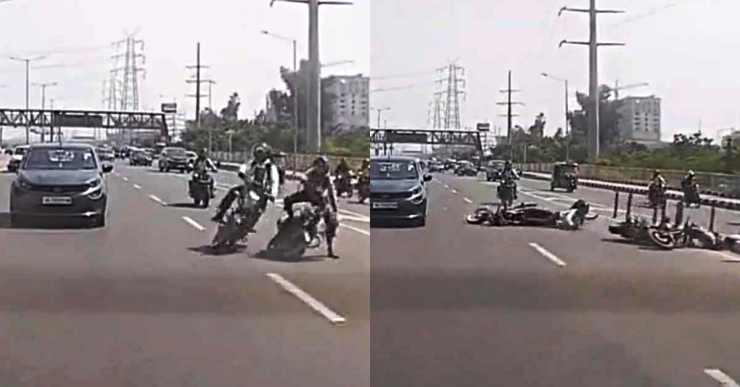 Careless bike severely crashes