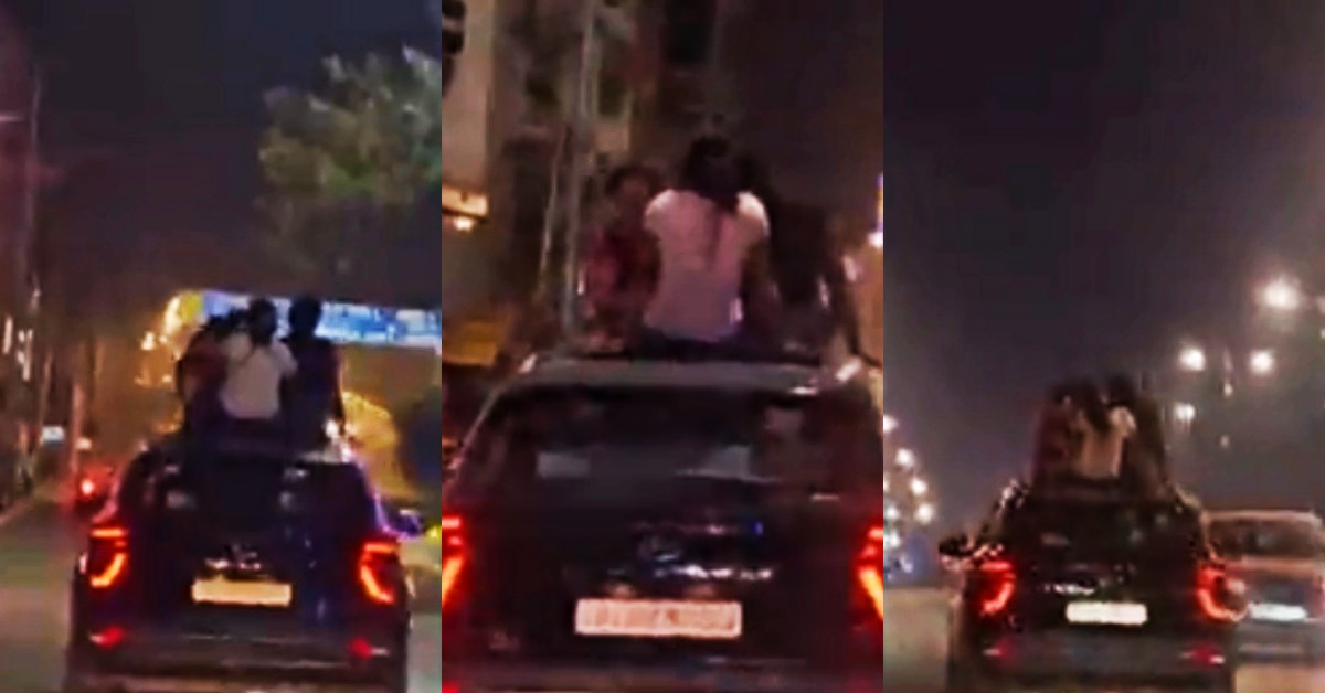 Three reckless, allegedly drunk girls seen sitting on roof of a moving Hyundai Creta [Video]