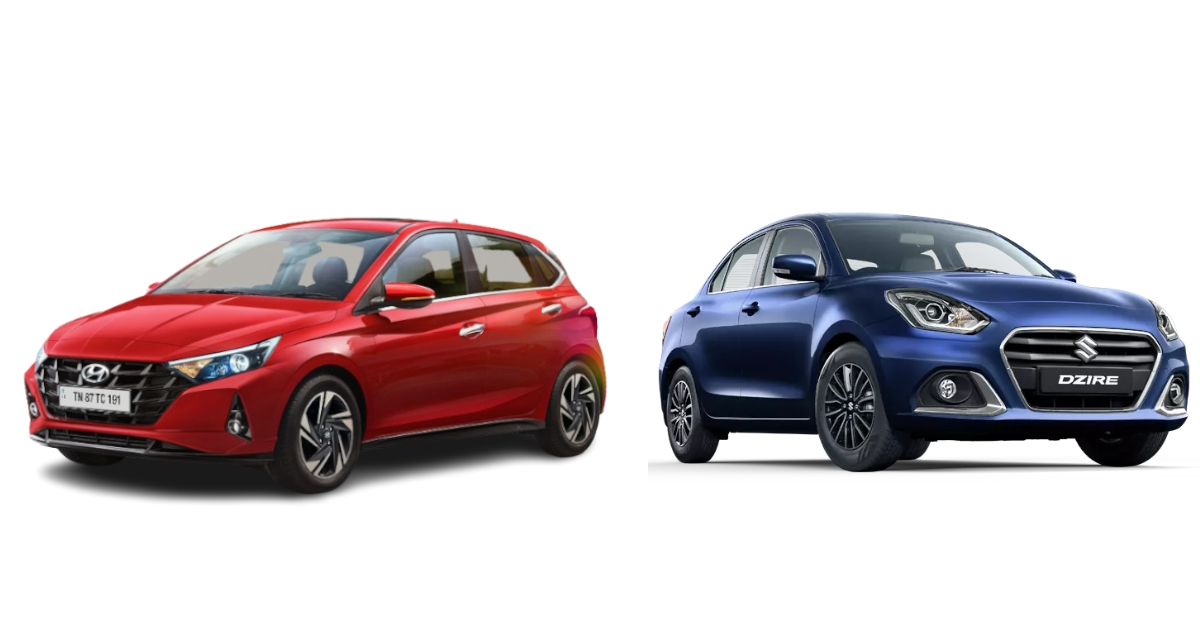 Maruti Suzuki Dzire Vs Hyundai I20: Comparing Their Variants Under Rs 9 ...