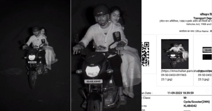 AI traffic camera clicks romantic photo of couple on motorcycle: Pic goes viral