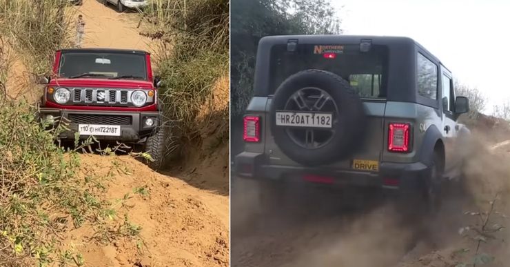Maruti Jimny & Mahindra Thar 4x4 goes off-roading: Here's how both these  SUVs performed