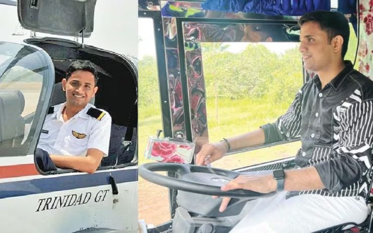 Meet the pilot who drives a private bus when he is not flying [Video]