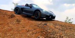 Porsche 718 Boxster sports car goes off-roading in India [Video]