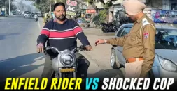 Man 'Legally' Rides Royal Enfield Without Helmet; Leaves Cops Stunned [Video]