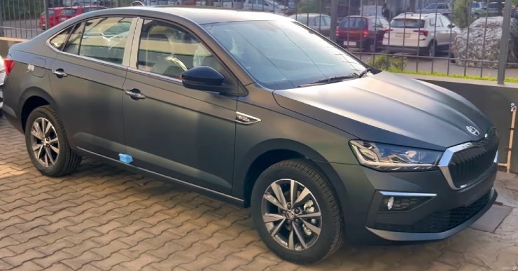 Newly launched Skoda Slavia Matte Edition sedan in a walk around video