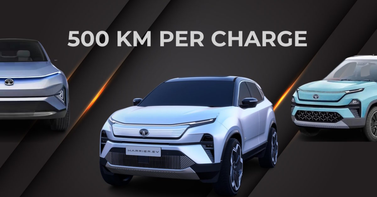 Punch EV, Harrier EV And Curvv To Get 500 Kms Range On A Single Charge ...