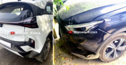 Brand new Tata Nexon Facelift's first crash caught on live camera: Speeding MG Astor rear-ends SUV