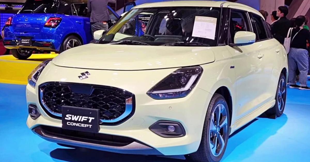Indiabound 2024 Maruti Suzuki Swift Hybrid in white colour A closer look [Video]