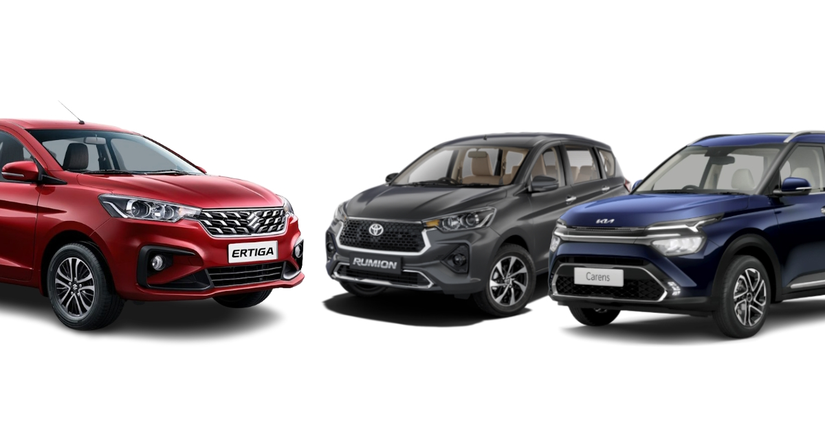 Toyota Rumion Vs Maruti Suzuki Ertiga Vs Kia Carens: Comparing Their ...