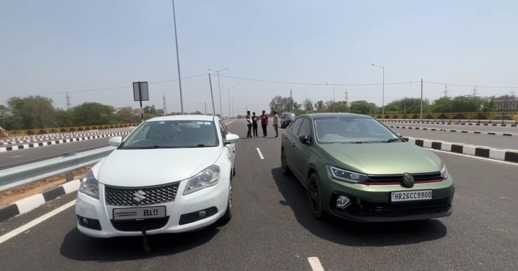 2012 Maruti Suzuki Kizashi vs 2022 Volkswagen Virtus GT in a drag race [Video]