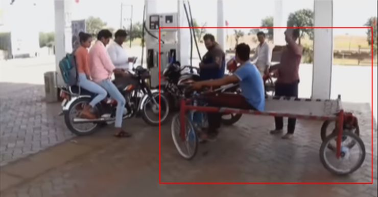 Youth drive hilarious motorized bed into petrol bunk to fill fuel [Video]