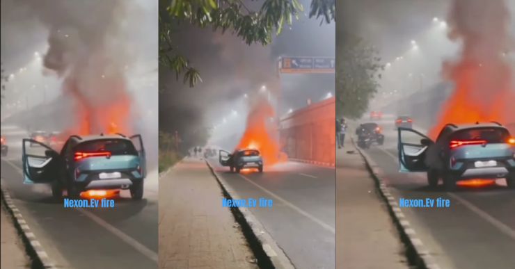 One month-old 2023 Tata Nexon Facelift catches fire: SUV totally destroyed [Video]