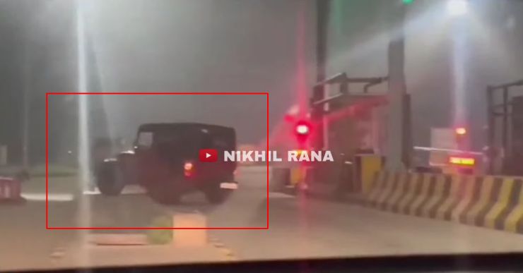 Mahindra Thar owner skips toll by jumping kerb at toll booth: Caught on video