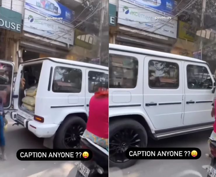 Multi crore Mercedes G-Wagen used to carry cement bags 