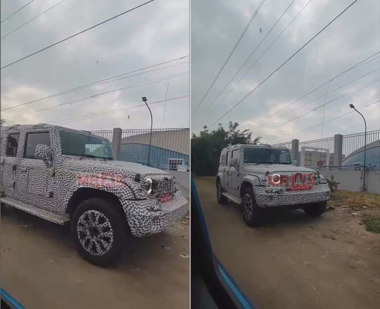 Upcoming Mahindra Thar 5 Door 4x4 Suv Production Version Spotted