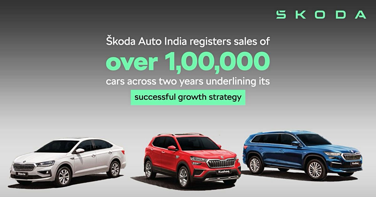 Skoda auto 1 lakh sales milestone