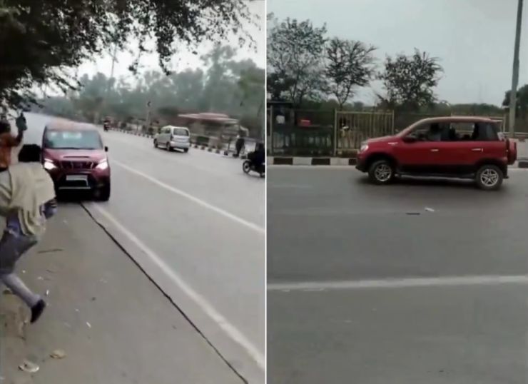 SUV owner intentionally tries to run over people in Delhi after a fight over Rs. 5 [Video]