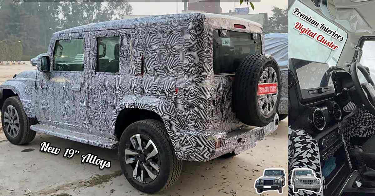 Mahindra Thar Fivedoor (Armada) 4X4 SUV Multiple Test Mules Spotted