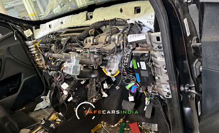 Tata Safari facelift dismantled at showroom