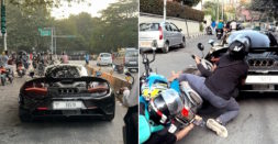 Scooter crashes into Rs 12 crore Mclaren 765 LT supercar in Bengaluru [Video]