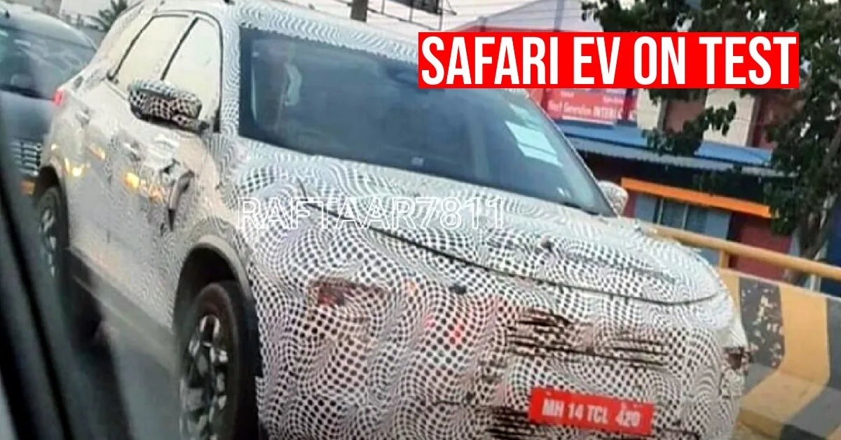 Tata Safari EV Spied Testing In India Ahead Of Launch