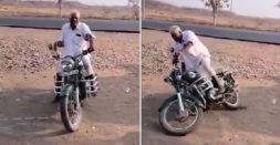 Old Man Doing Donuts On A Royal Enfield Bullet Is the Coolest Thing You'll See Today [Video]
