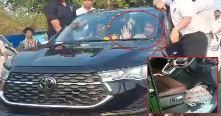 Tamil Movie Star Vijay’s Toyota Innova HyCross Damaged In Fan Frenzy At Kerala [Video]