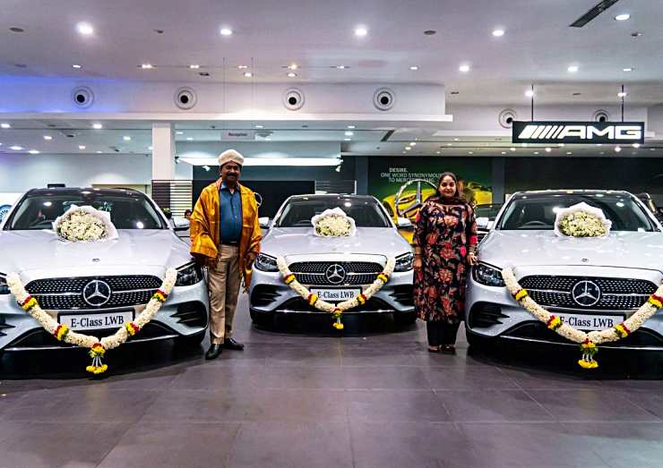 Bengaluru Barber Who Owns Rolls Royce, Maybach Takes Delivery of 3 New Mercedes Benz E-Class Luxury Sedans