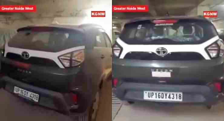 Tata Nexon number plate forged