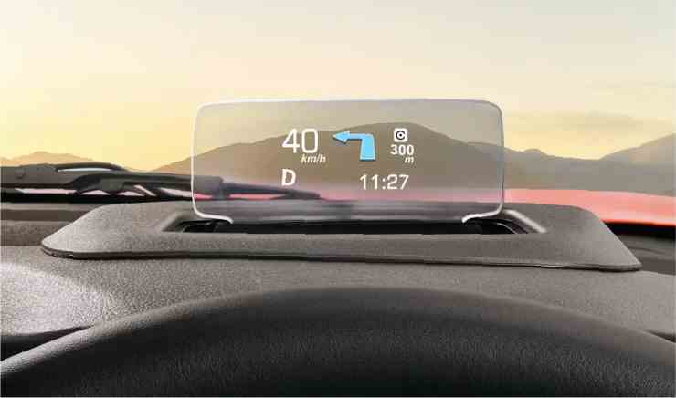 Toyota Taisor head up display