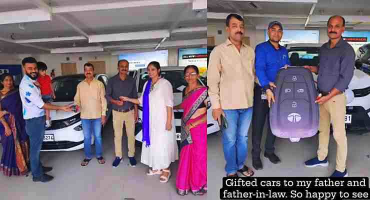 Woman Gifts Her Father And Father-in-law New Tata Altroz And Nexon [Video]