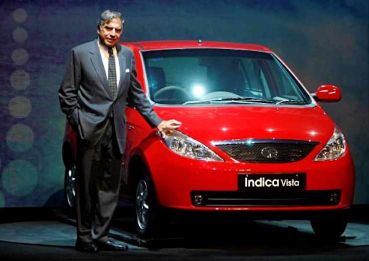 Ratan Tata with Indica Vista