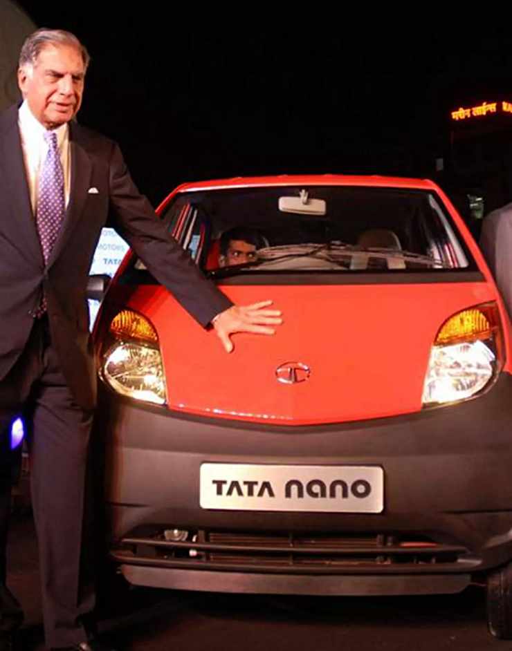 Ratan Tata with Tata Nano