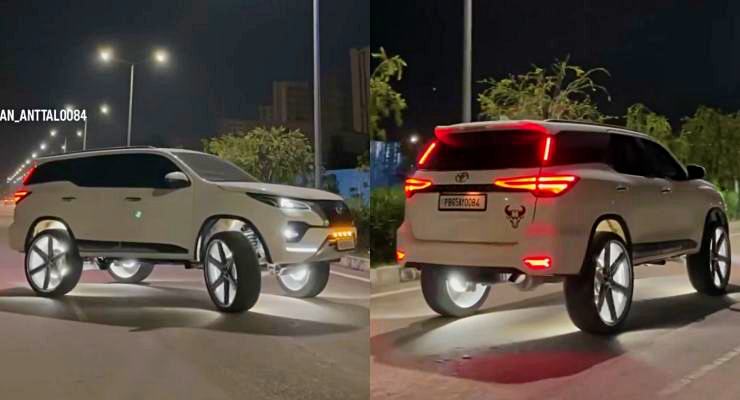 Toyota Fortuner With Ridiculously Big 26-inch Alloy Wheels On Video
