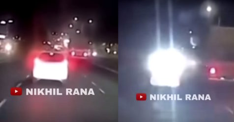 Maruti Alto's rear-mounted rear facing LED lights in action