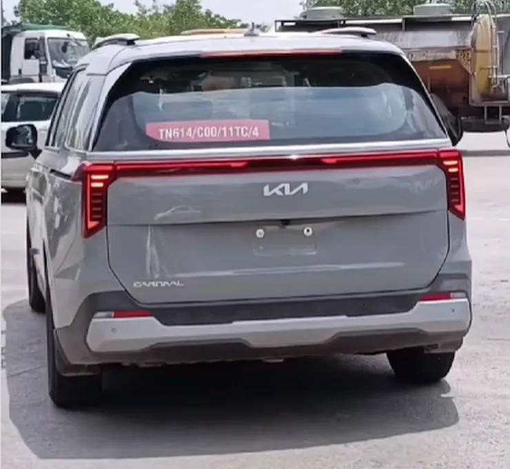 Next-Gen Kia Carnival Without Camouflage Arrives In India Ahead Of Launch