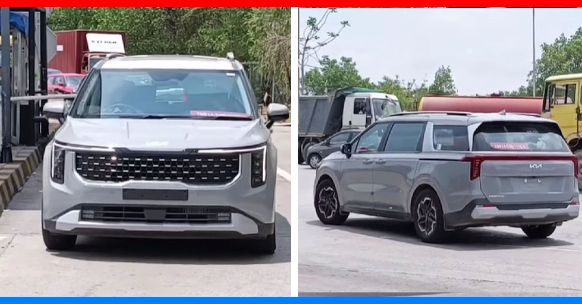 Next Gen Kia Carnival Without Camouflage Arrives In India Ahead Of Launch