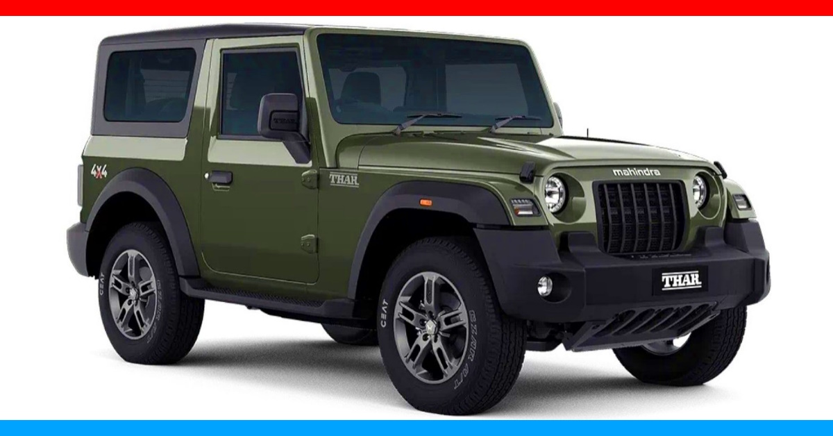 Mahindra Thar Gets New Colour Option Called Deep Forest Green